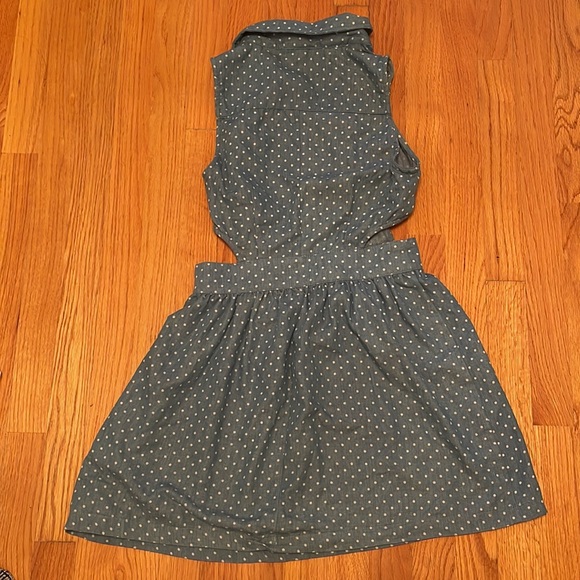 Wet Seal Blue and White Polka Dot Side Cutout Sleeveless Shirt Summer Dress - Picture 14 of 14